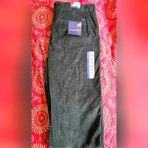Izod New Corduroy Men Pants 38 W×32L Dark Green Made in Egypt